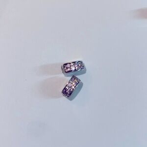 Pandora purple pave clip charms